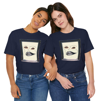 Face in Frame black white