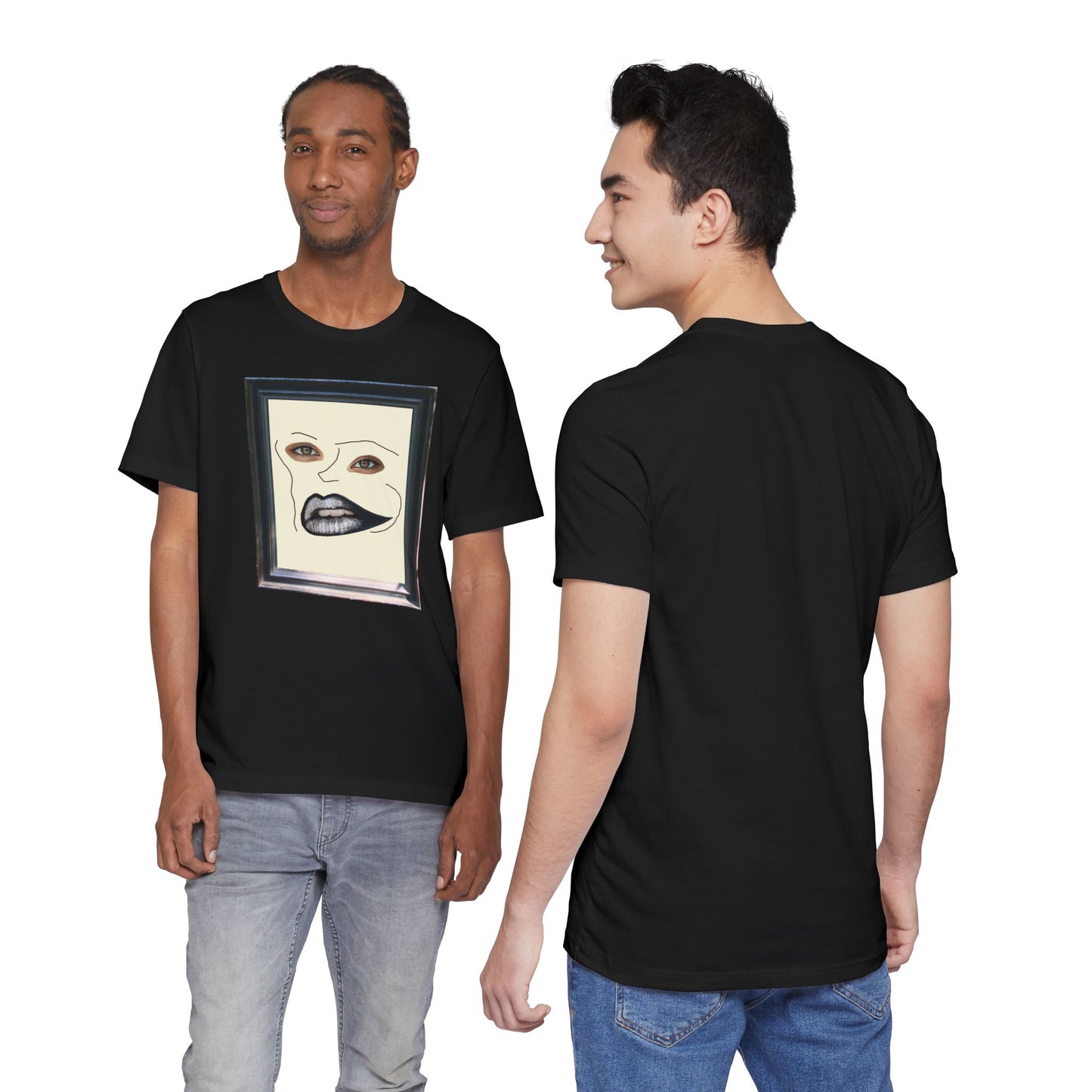 Face in Frame black white