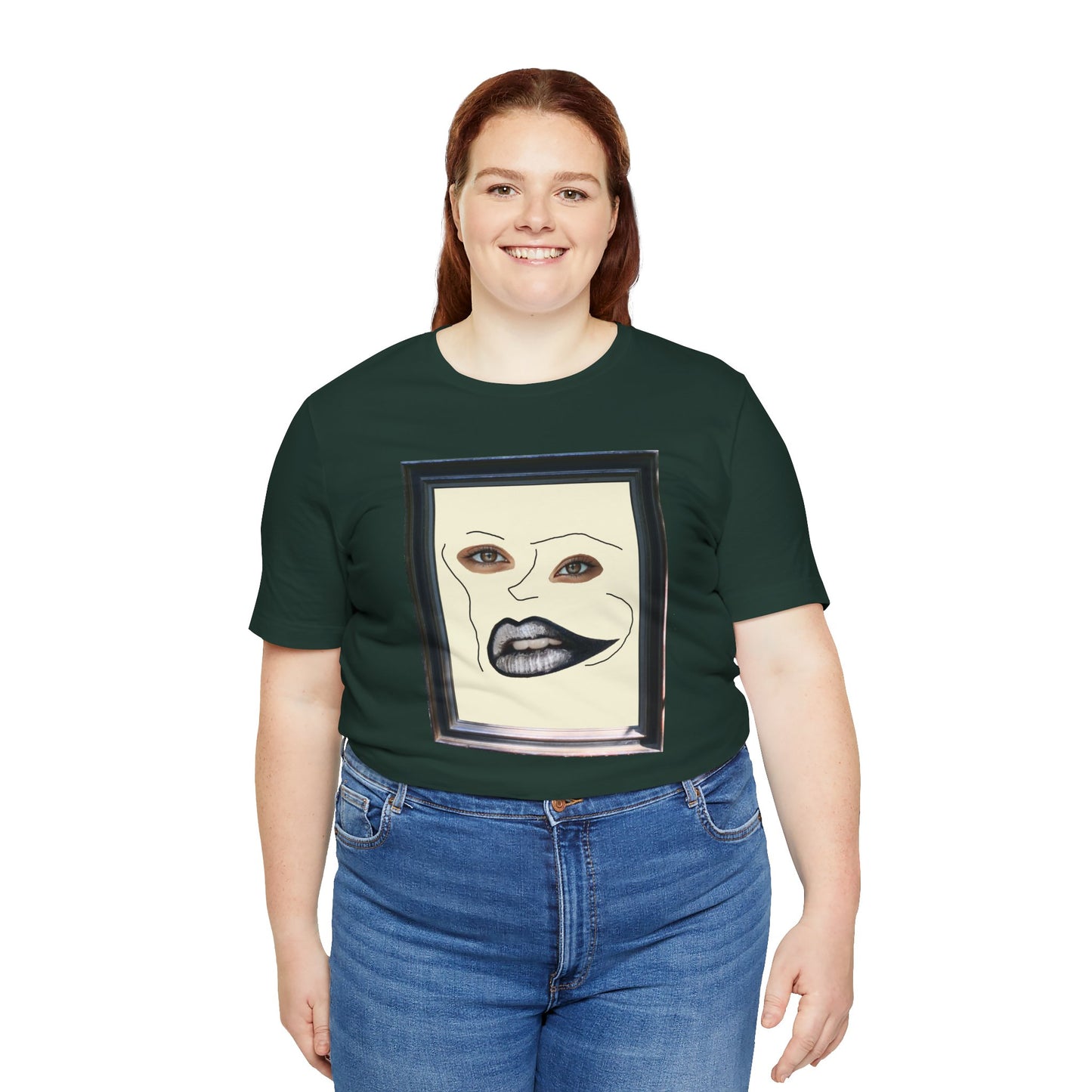 Face in Frame black white