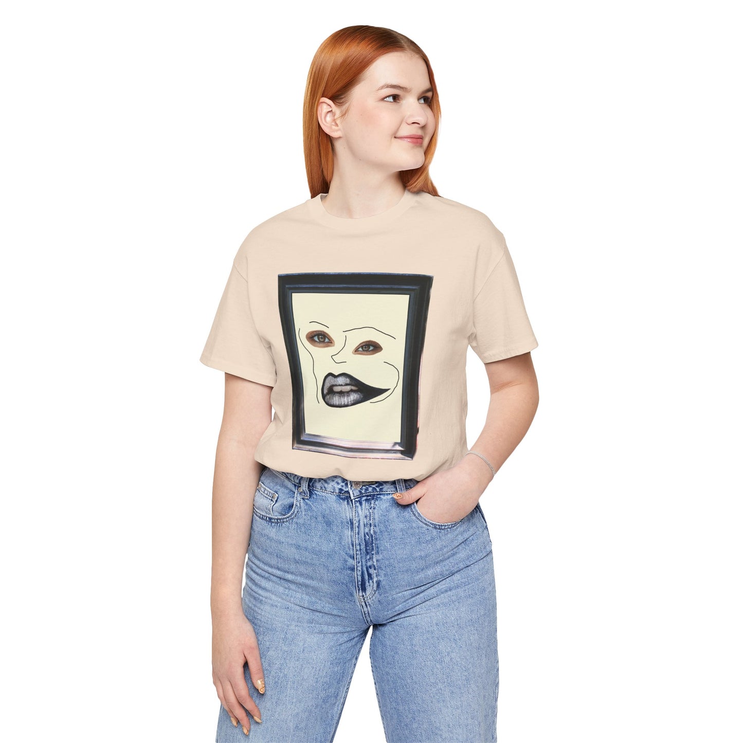 Face in Frame black white