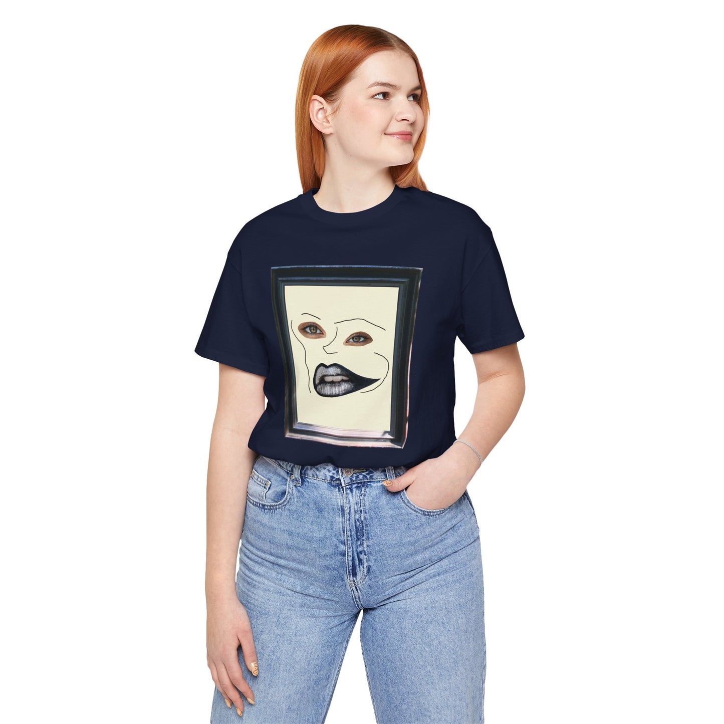 Face in Frame black white