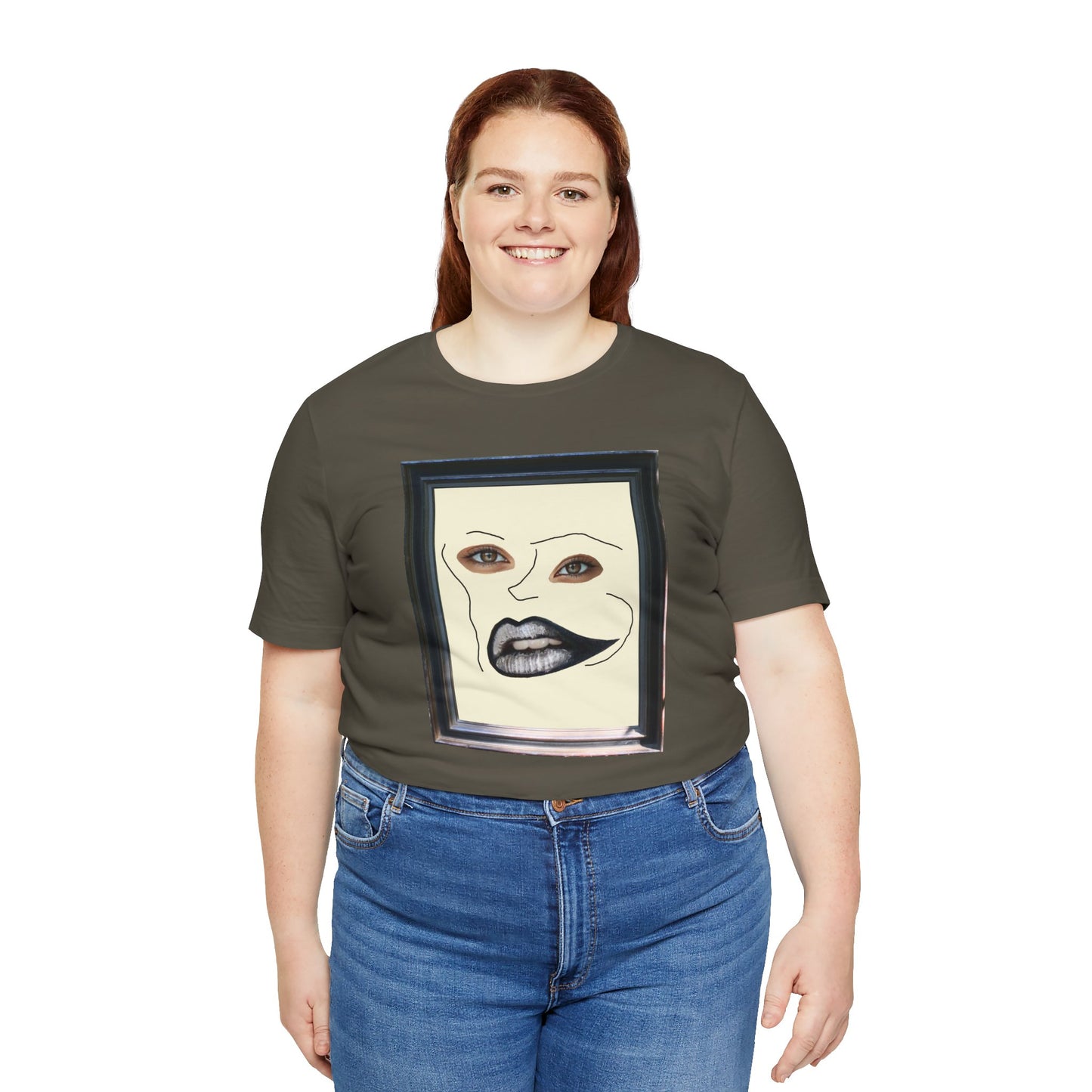 Face in Frame black white