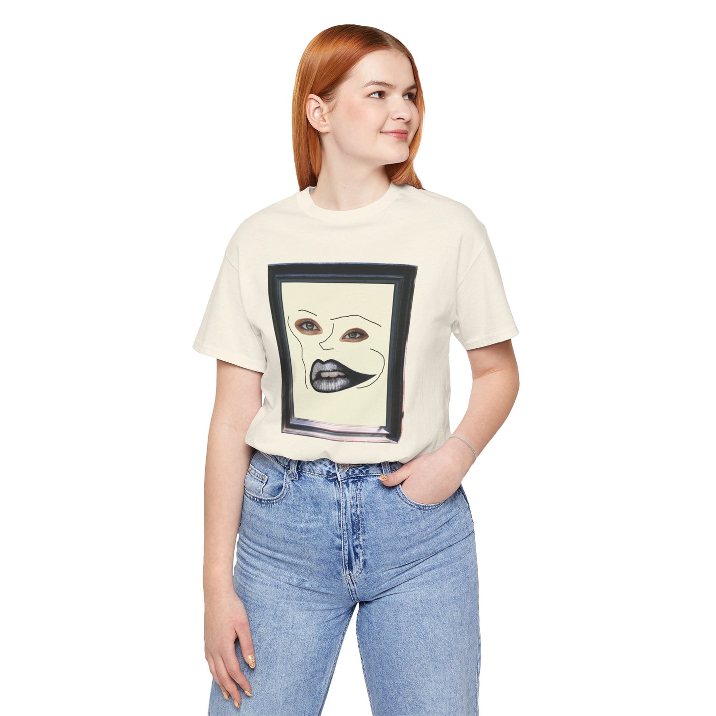 Face in Frame black white