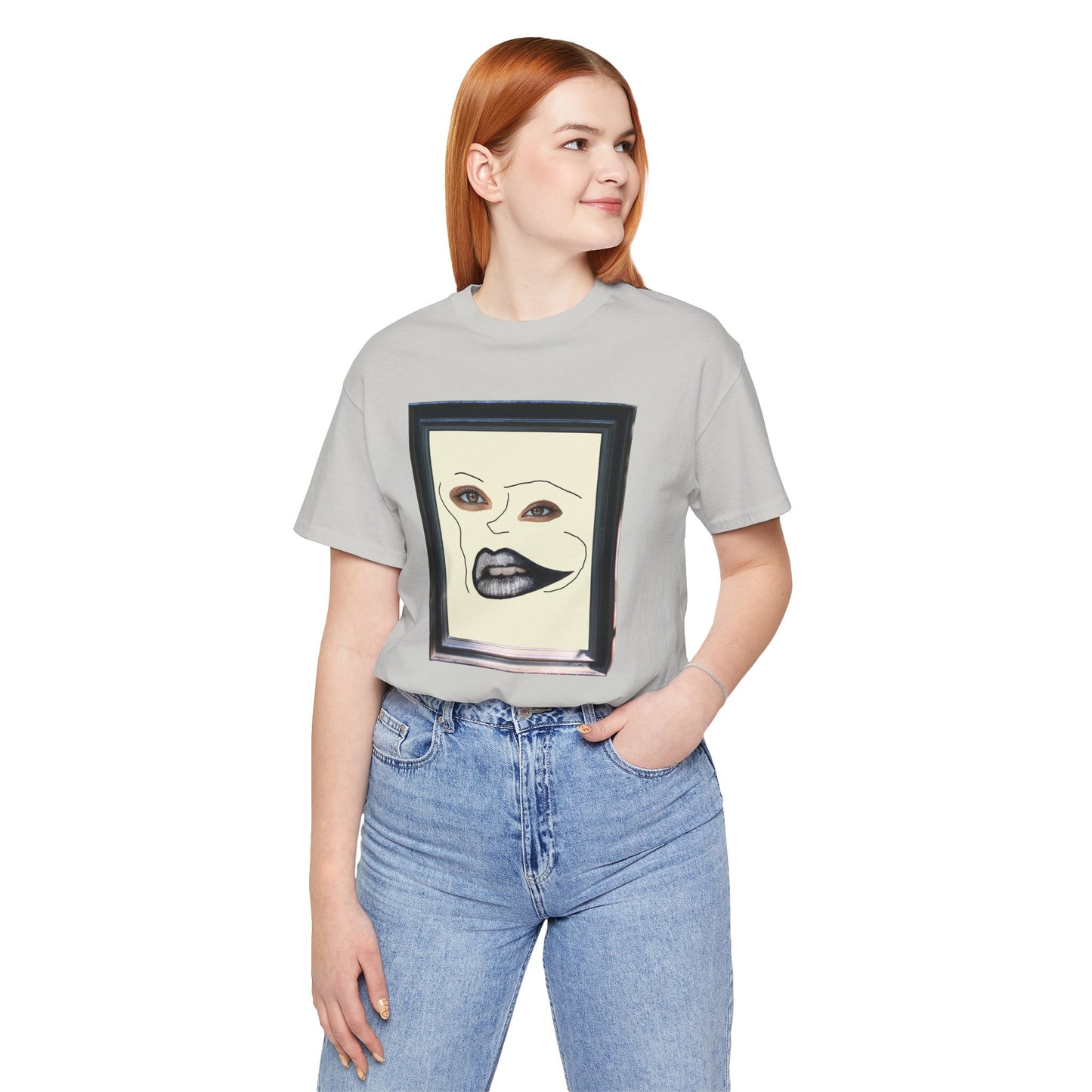 Face in Frame black white